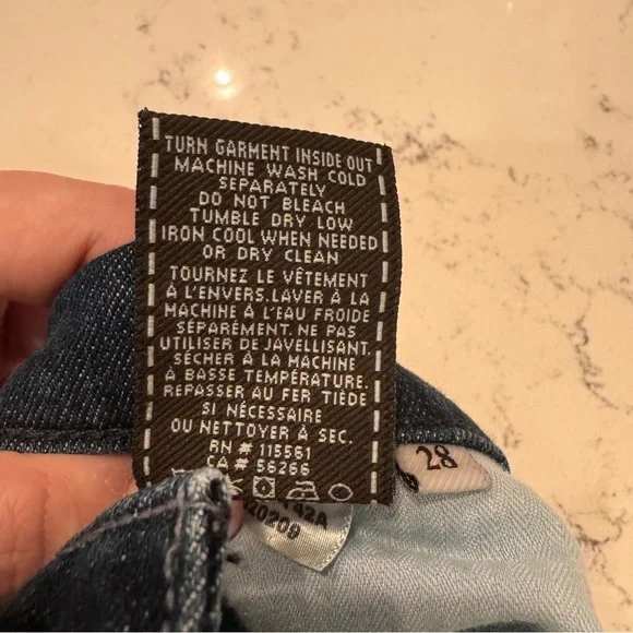 7 FOR ALL MANKIND | Midrise Women’s Distressed Slim Straight Blue Jeans Size 28 - Picture 11 of 11